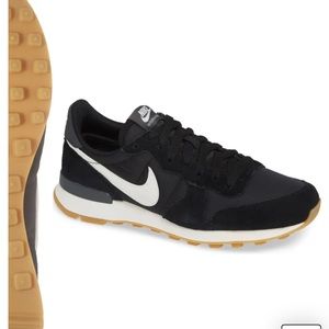 Nike Internationalist Sneakers, Black and White, Size 8
